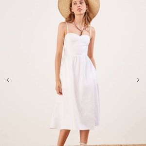 Reformation Olivia Linen Midi Dress